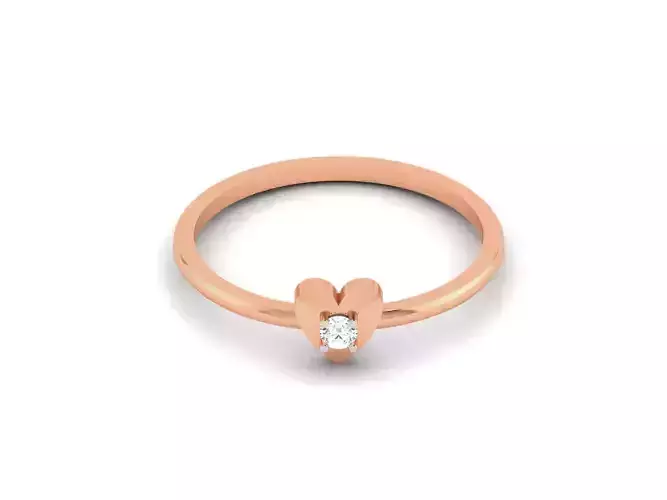 Ultra light wt minimalist Heart Ring 3dm renders detail 