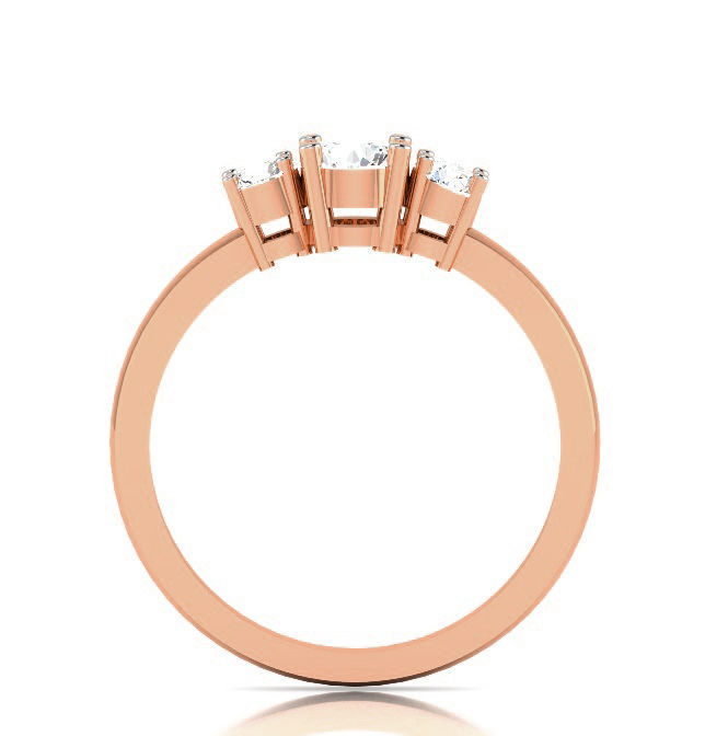 Women solitaire ring 3dm render detail 3D print model_1