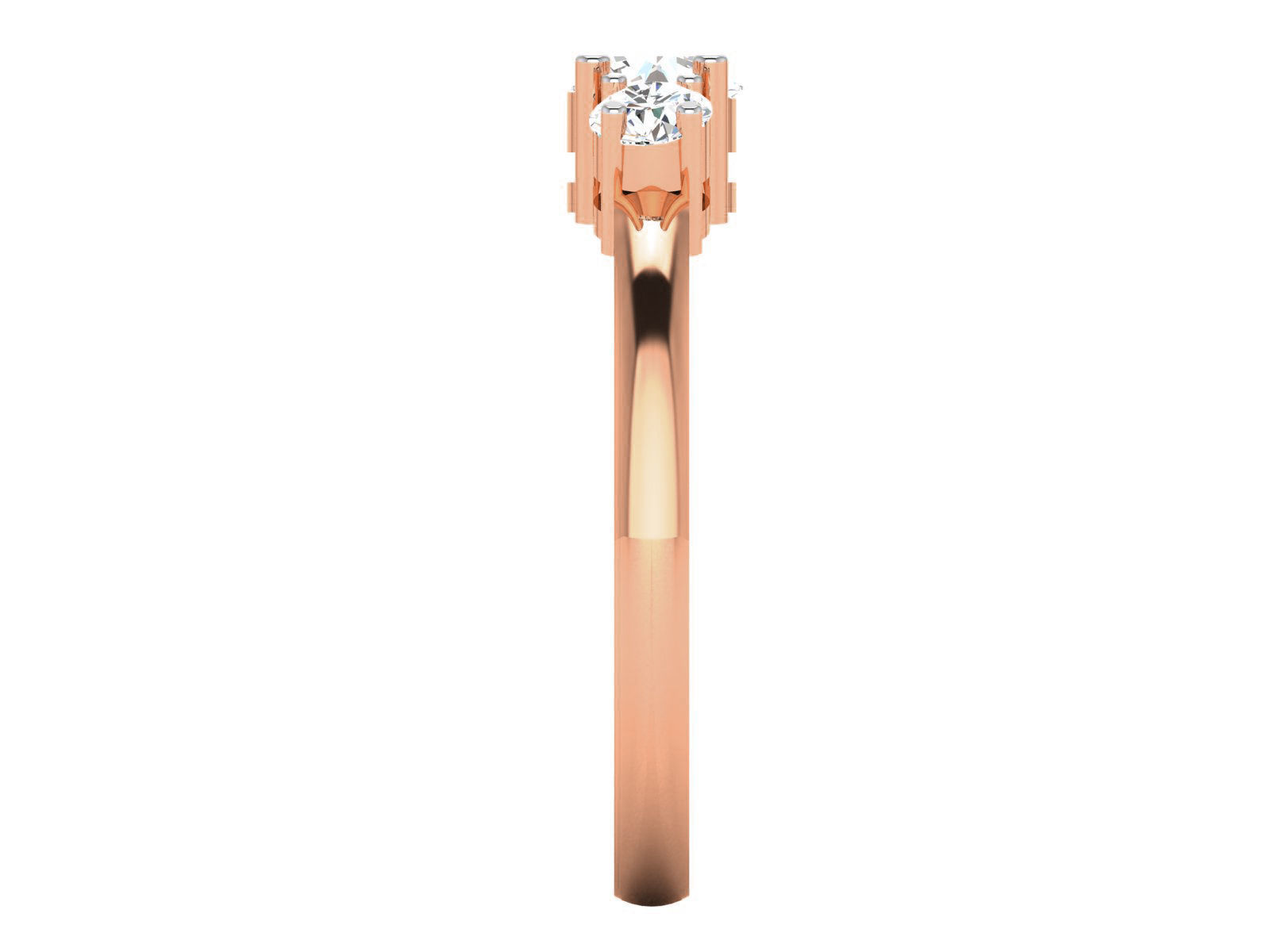 Women solitaire ring 3dm render detail 3D print model_5
