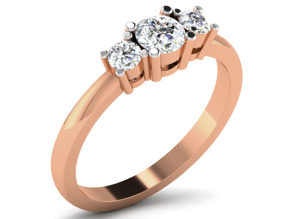 Women solitaire ring 3dm render detail 3D print model_4