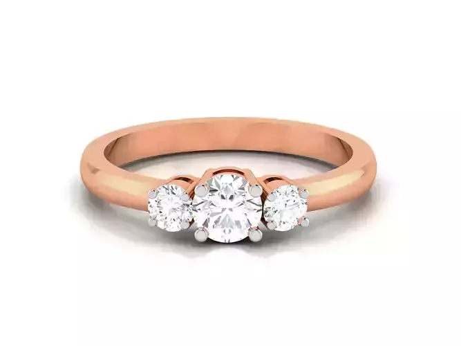 Women solitaire ring 3dm render detail