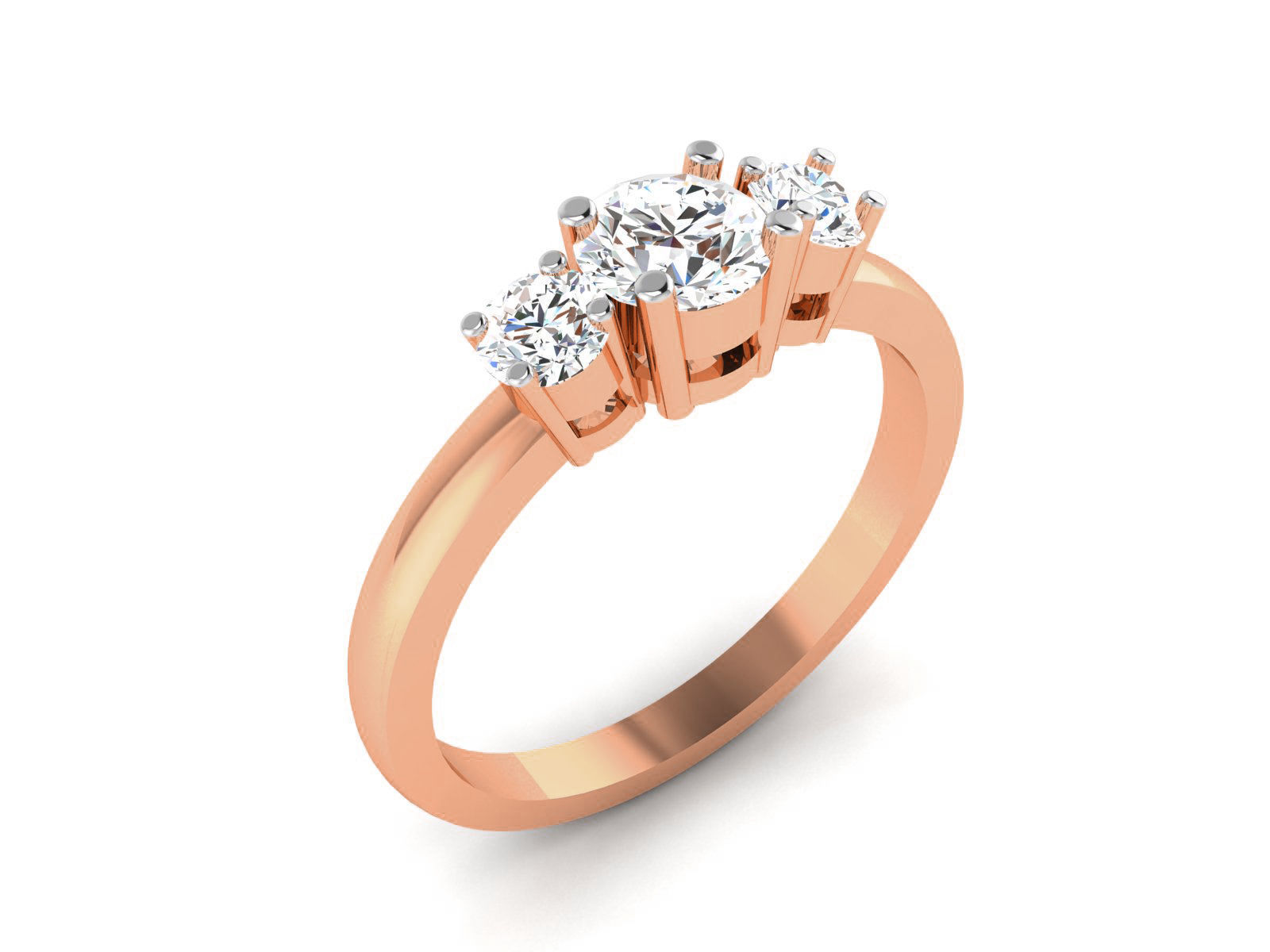 Women solitaire ring 3dm render detail 3D print model_3