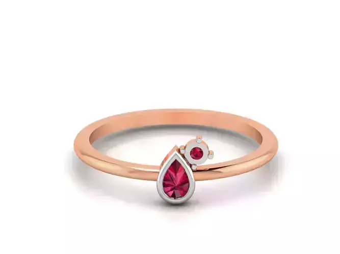 Ultra light wt minimalist Women Ring 3dm renders detail 