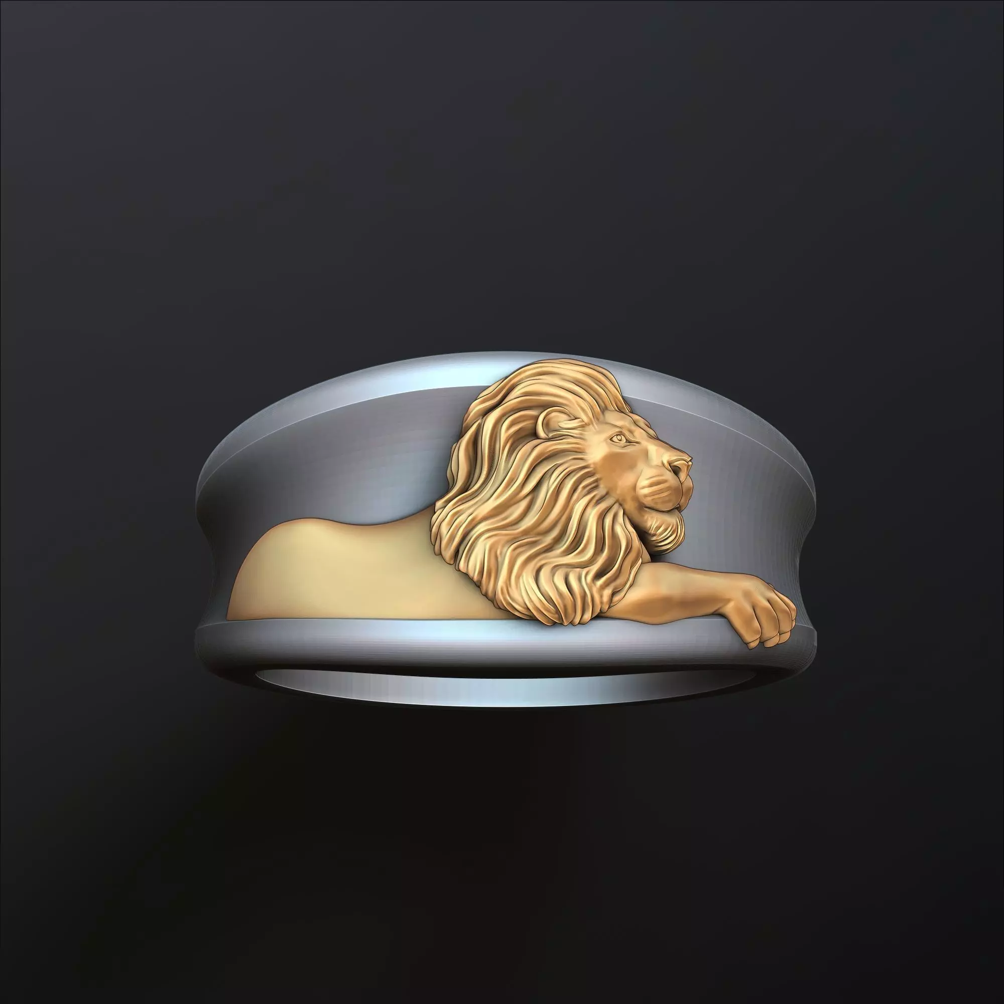Zodiac Horoscope Leo Ring 3D print model_0