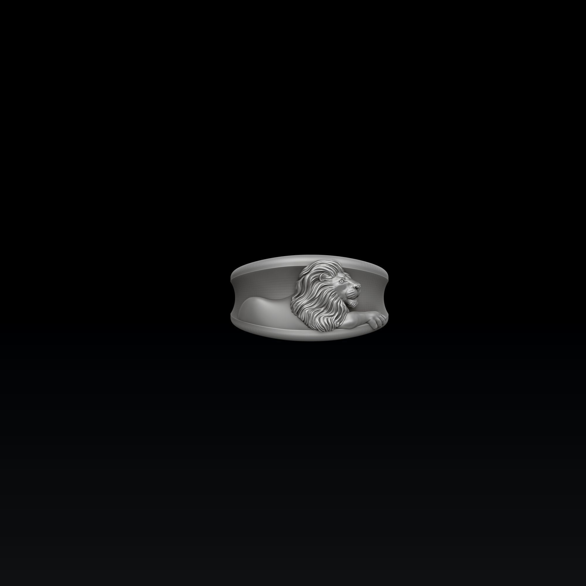 Zodiac Horoscope Leo Ring 3D print model_3