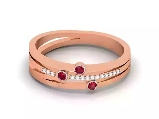 Women Diamond Ring 3dm render details