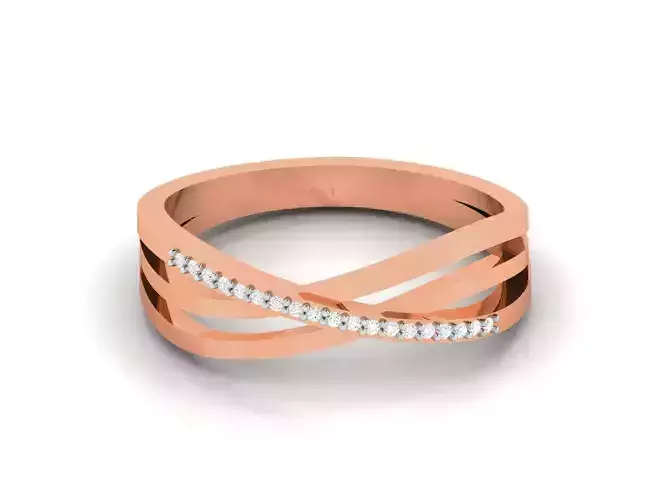 Wire Mesh High Jewelry Women Diamond Ring 3dm render details