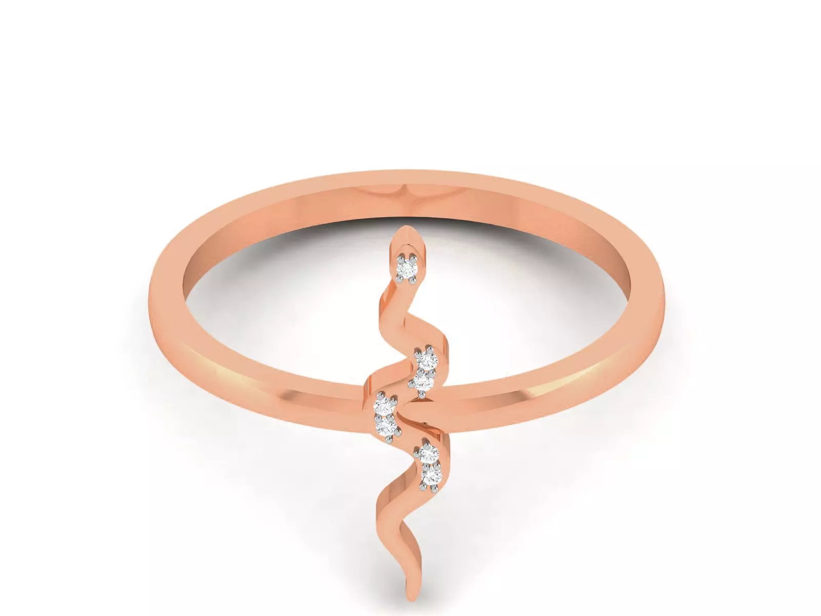 Snake High Jewelry Women Diamond Ring 3dm render details 3D print model_0