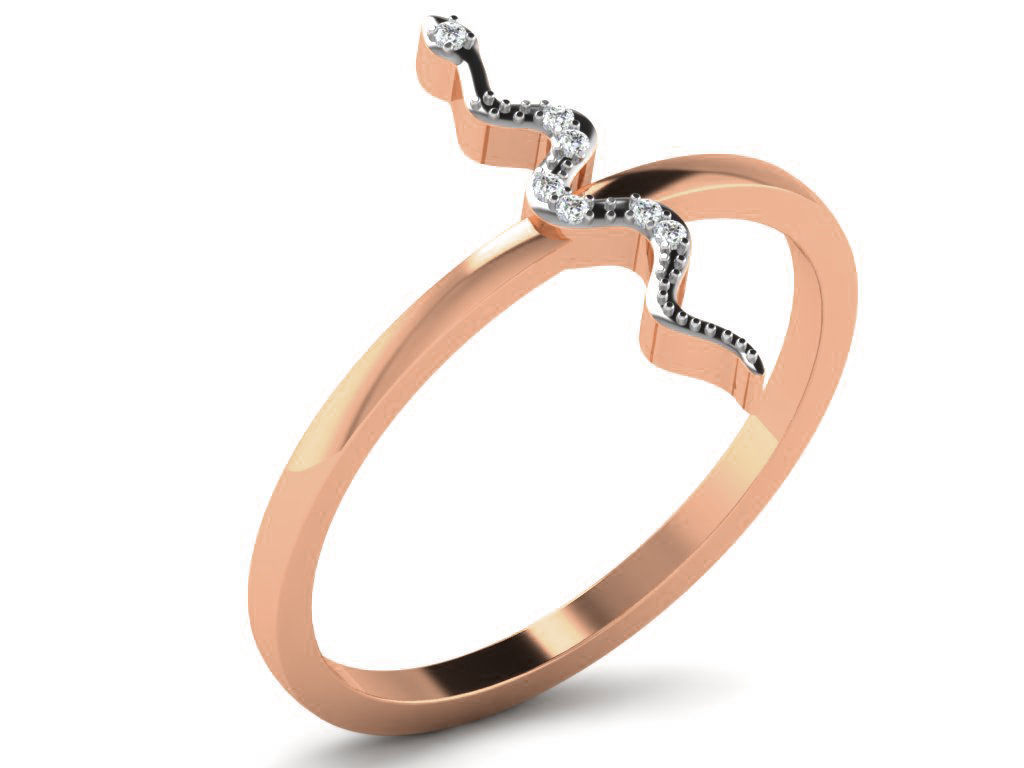 Snake High Jewelry Women Diamond Ring 3dm render details 3D print model_5