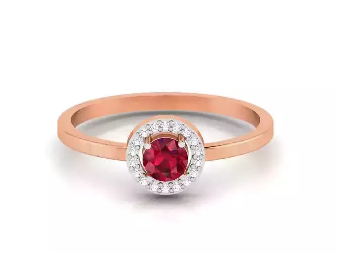 Women solitaire ring 3dm render detail