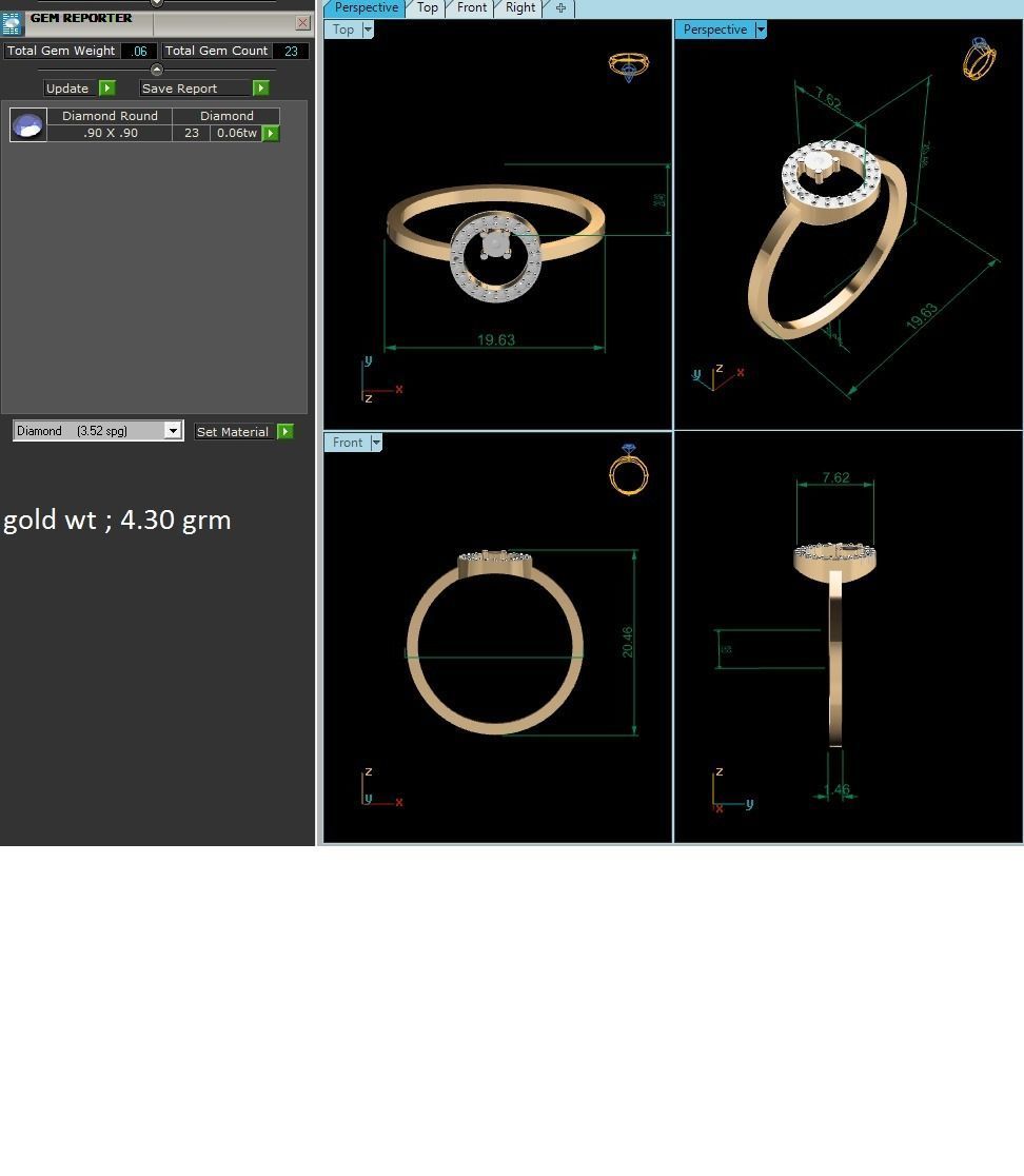 Ultra light wt minimalist Women Ring 3dm renders detail  3D print model_4
