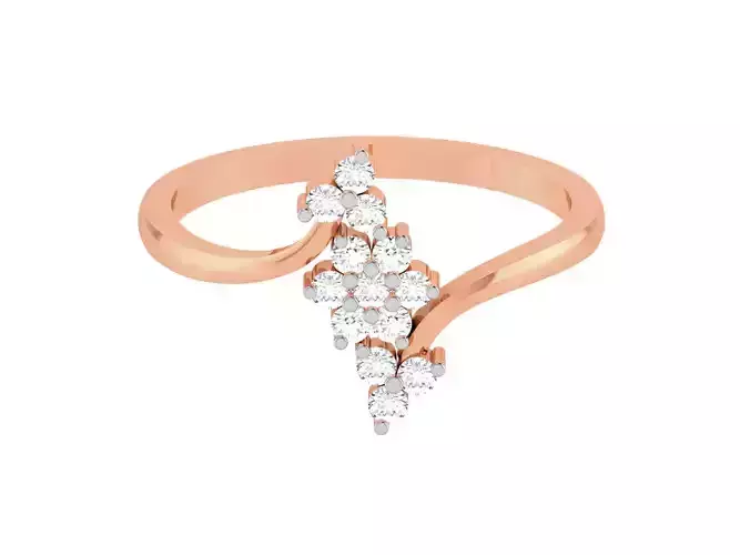 Women Diamond Ring 3dm render details