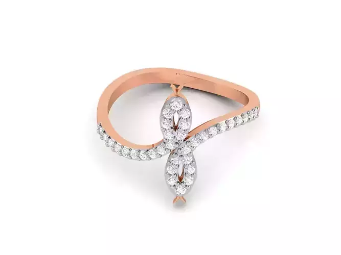 Women Diamond Ring 3dm render details