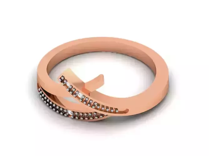 Women Diamond Ring 3dm render details