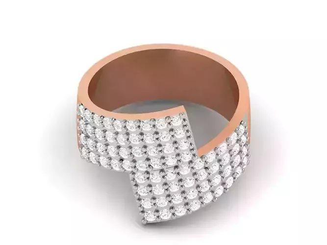 Diamond Band Ring 3dm render detail 3D print model