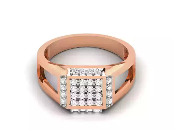 Gents Groom Mens Diamond Band Ring 3dm render details 3D print model