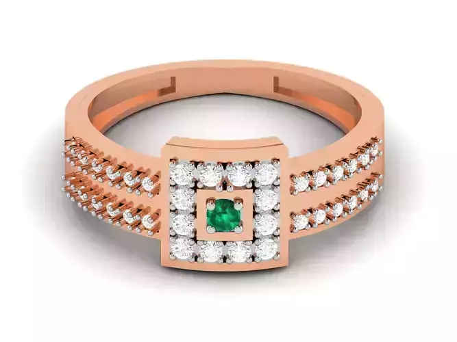 Women Diamond Ring 3dm render details