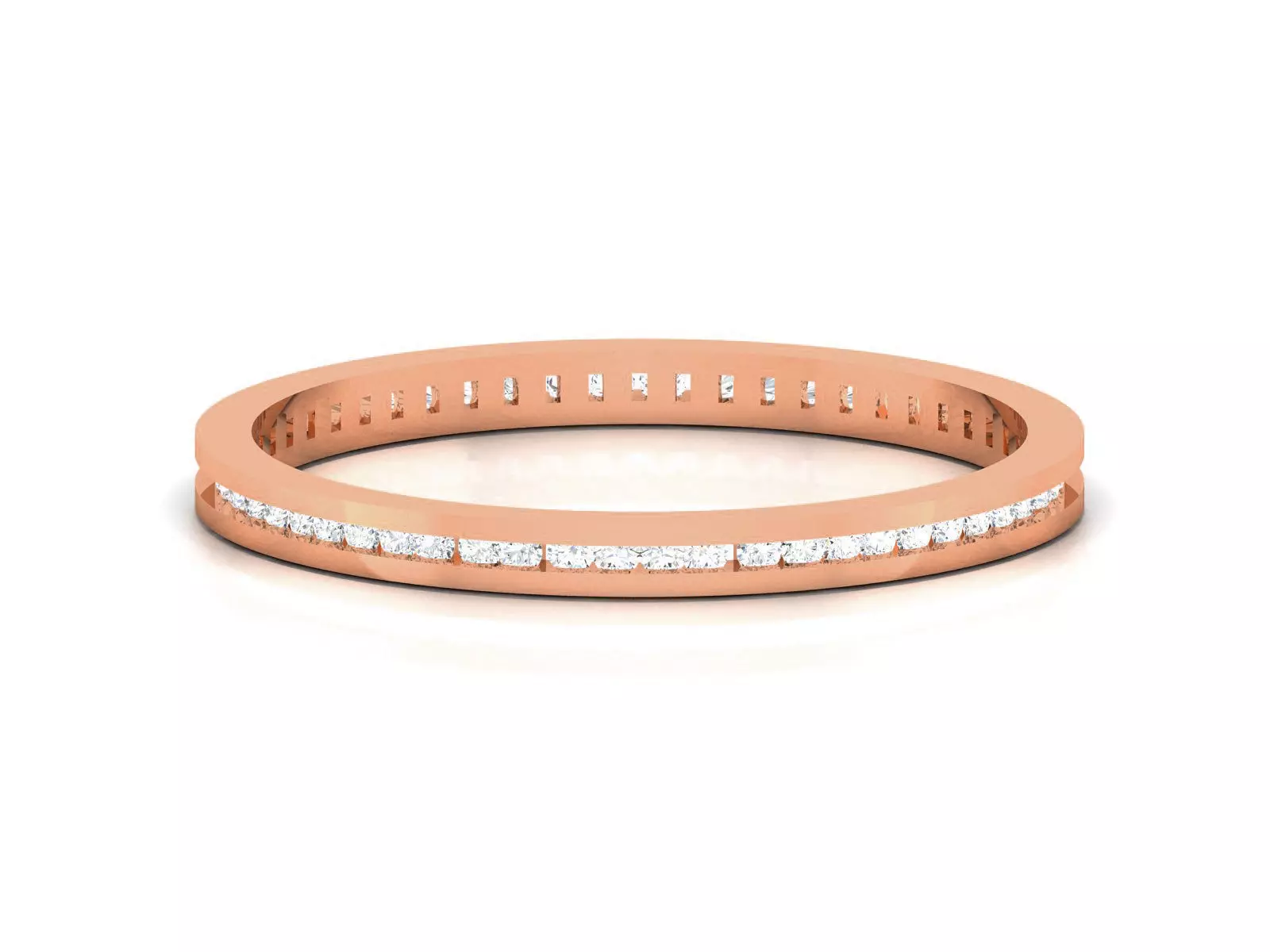 Diamond Band Ring 3dm render detail 3D print model_0