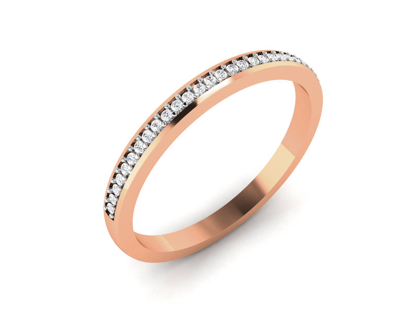 Diamond Band Ring 3dm render detail 3D print model_1