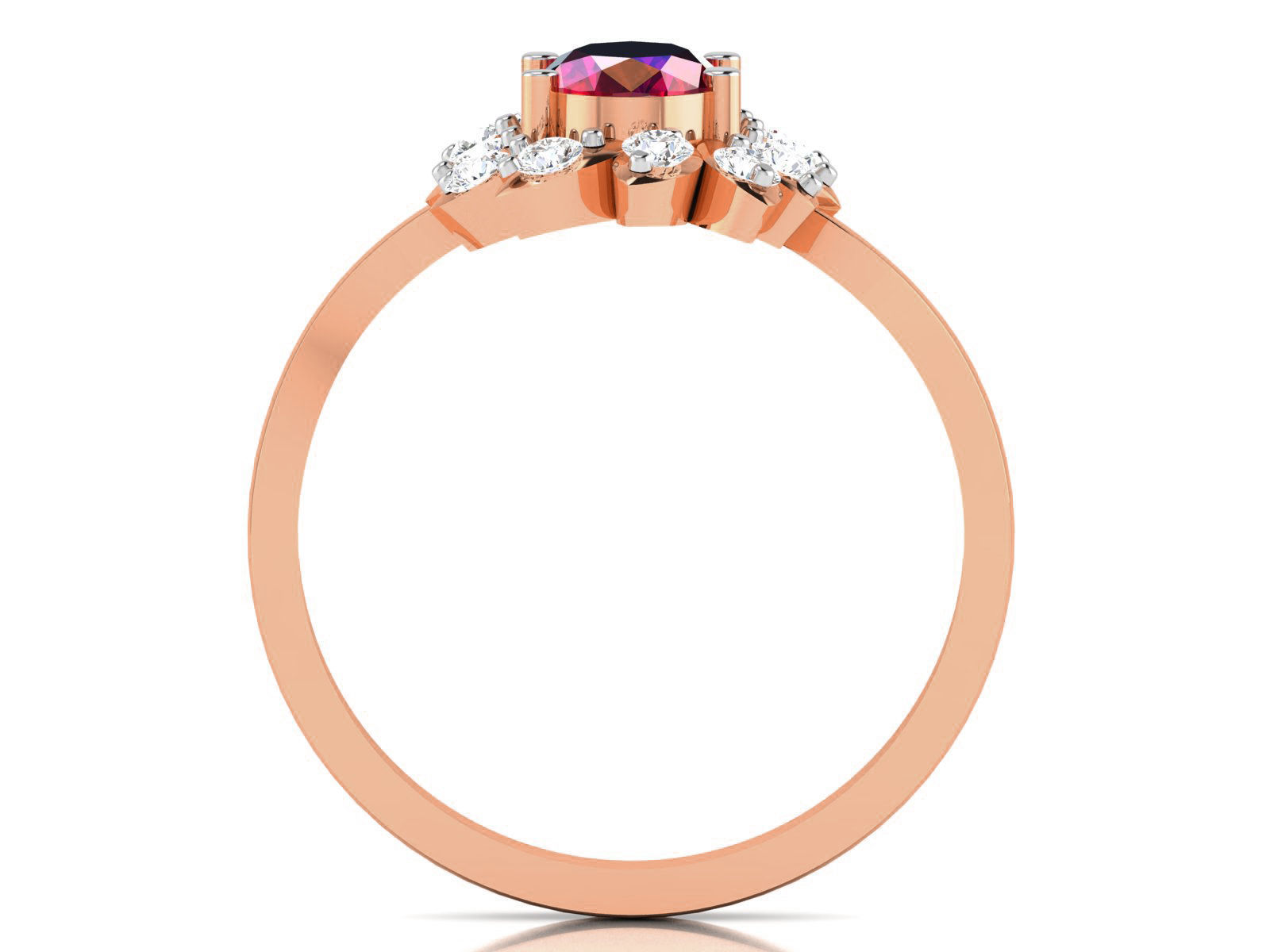 Women solitaire ring 3dm render detail 3D print model_2