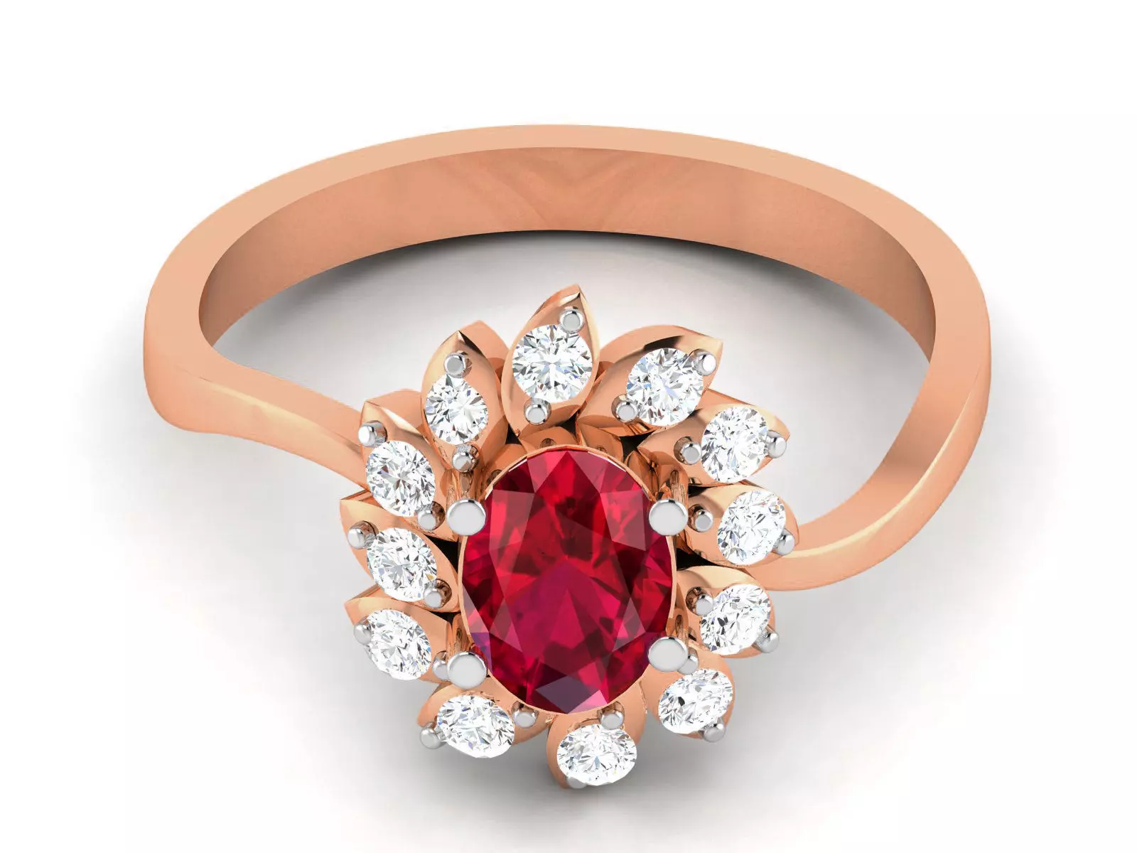 Women solitaire ring 3dm render detail 3D print model_0