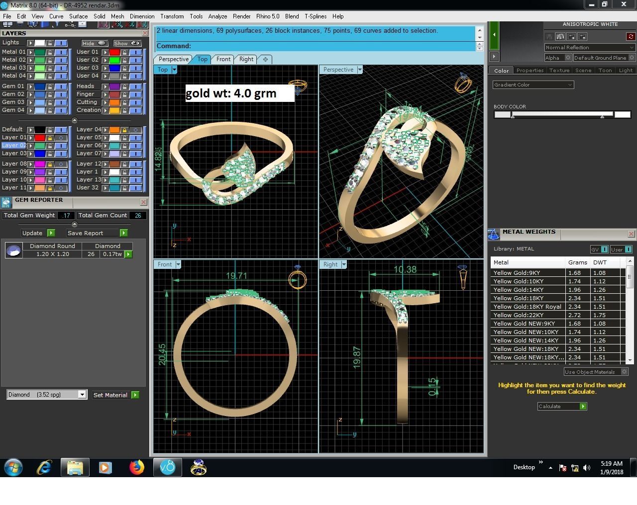 Ultra light wt minimalist Women Ring 3dm renders detail  3D print model_5
