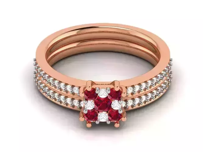 Women Diamond Ring 3dm render details