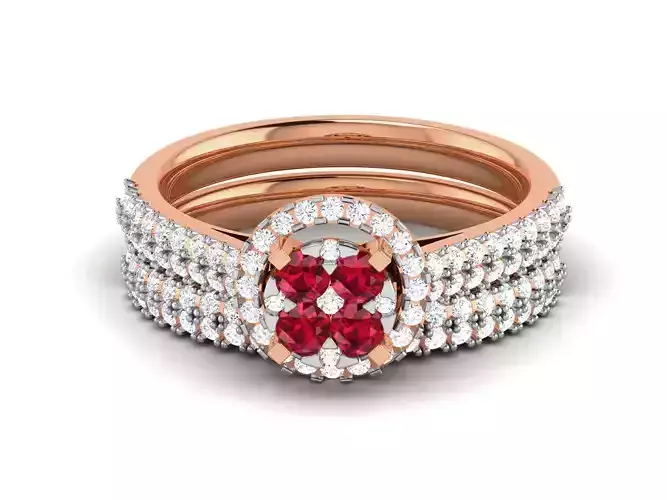 Women Diamond Ring 3dm render details