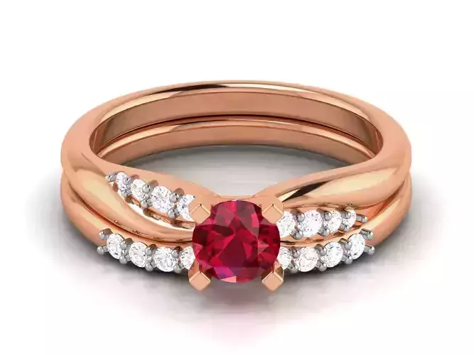 Women solitaire ring 3dm render detail