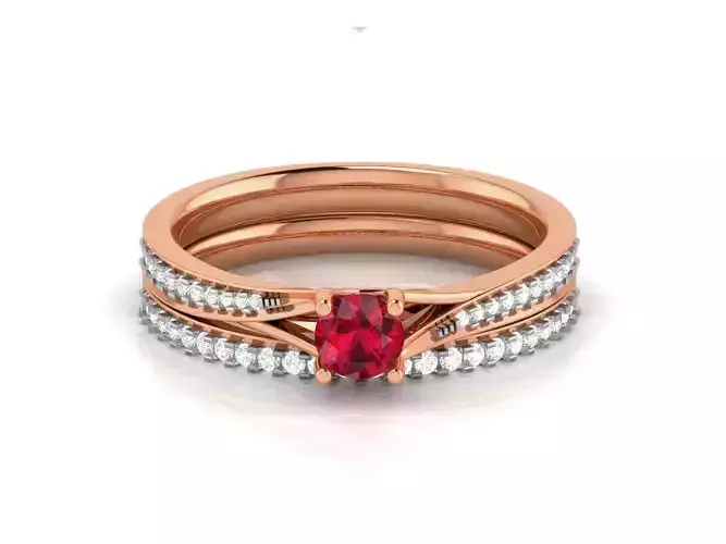 Women solitaire ring 3dm render detail