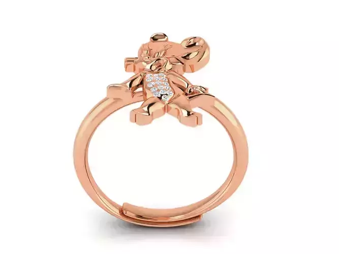 Micky Mouse High Jewelry Women Diamond Ring 3dm render details