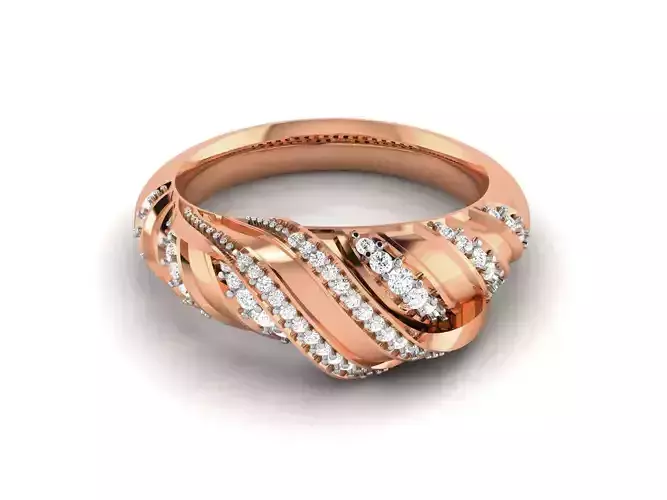 Women Diamond Ring 3dm render details