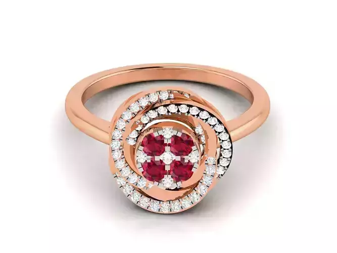 Women Diamond Ring 3dm render details