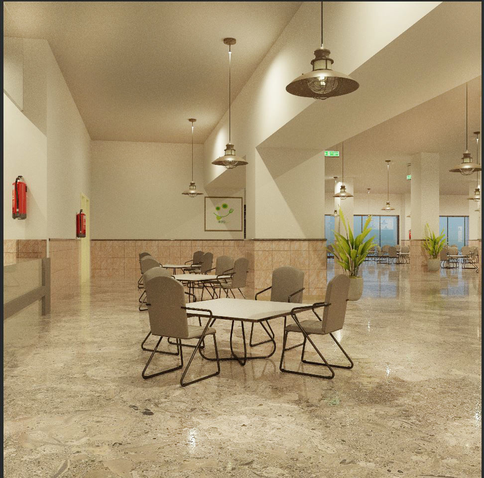 Hospital cafeteria 3d model 3D model_3