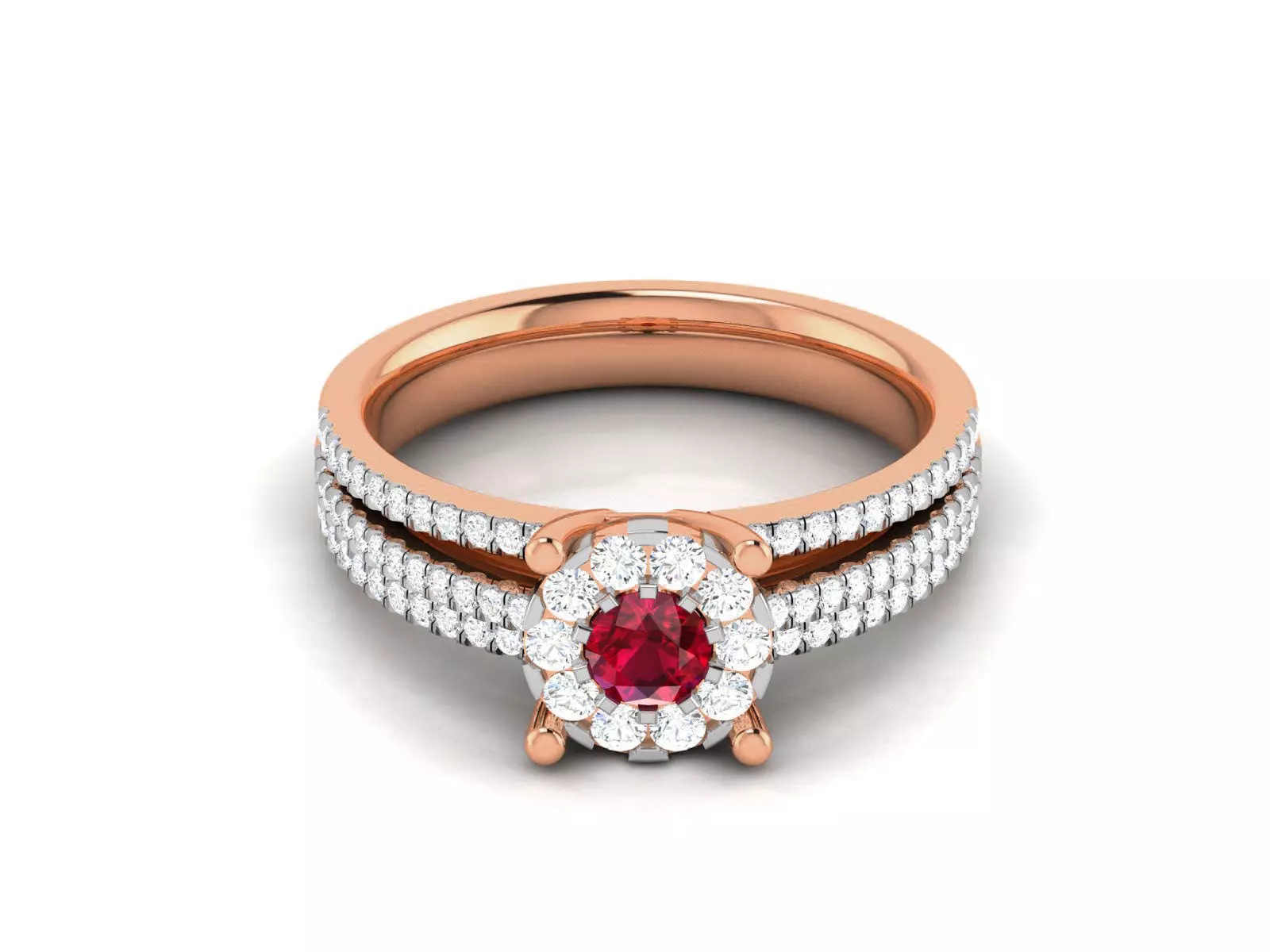 Women solitaire ring 3dm render detail 3D print model_0