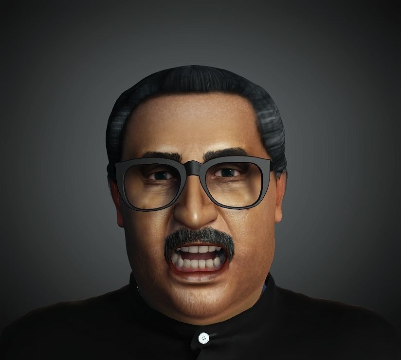 Bongobondhu Sheikh Mujibur Rahman 3d model 3D model_3