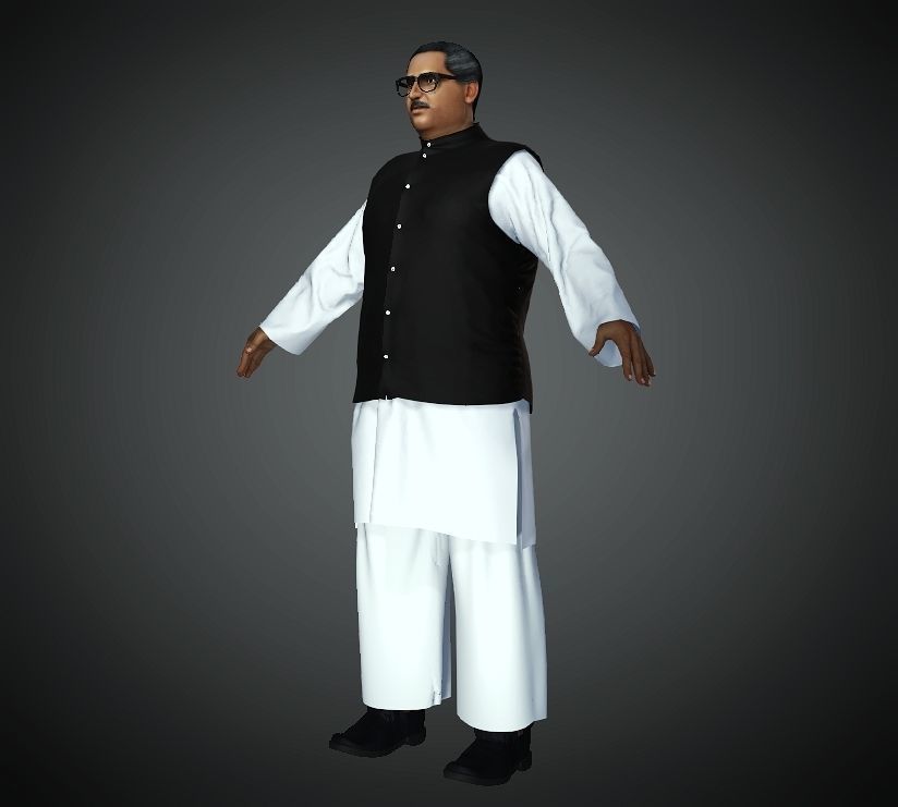 Bongobondhu Sheikh Mujibur Rahman 3d model 3D model_1
