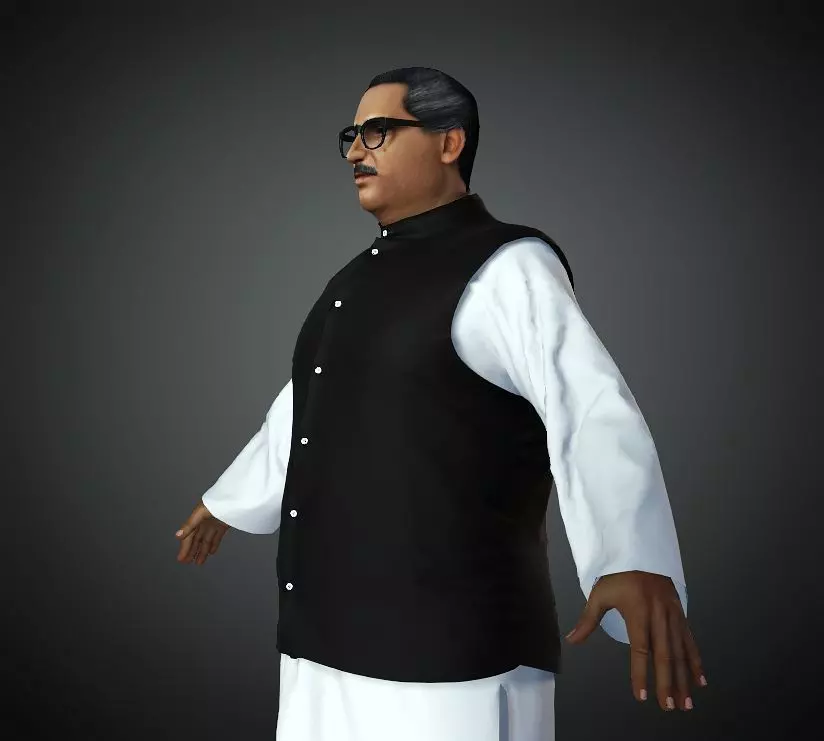 Bongobondhu Sheikh Mujibur Rahman 3d model 3D model_0