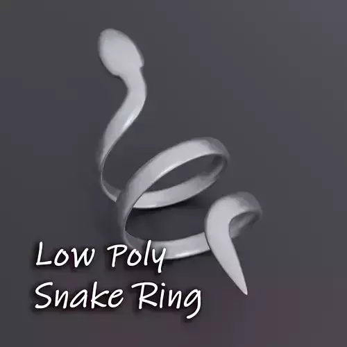 Low Poly Snake Ring