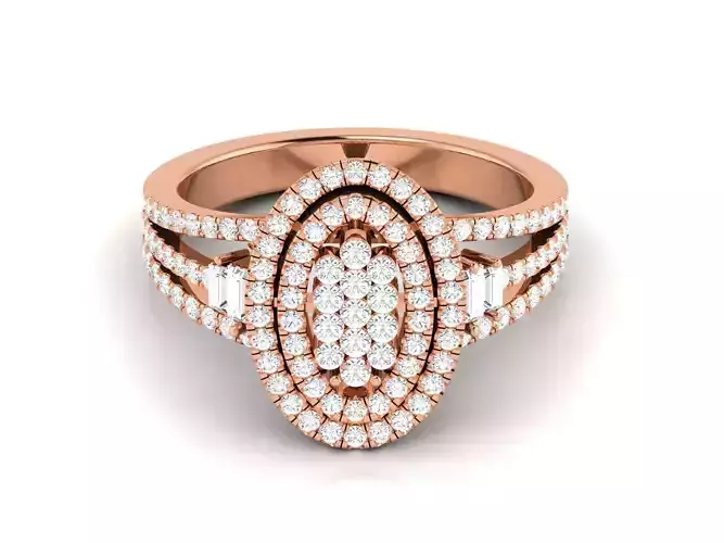 Women Diamond Ring 3dm render details