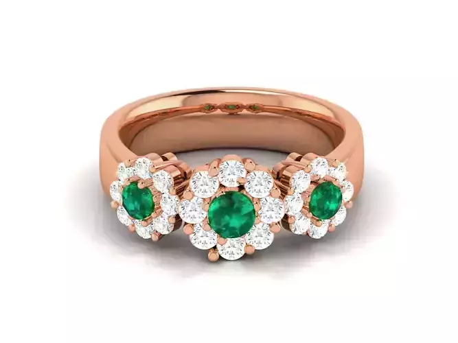 Women Solitaire Diamond Cocktail Ring 3dm renders detail