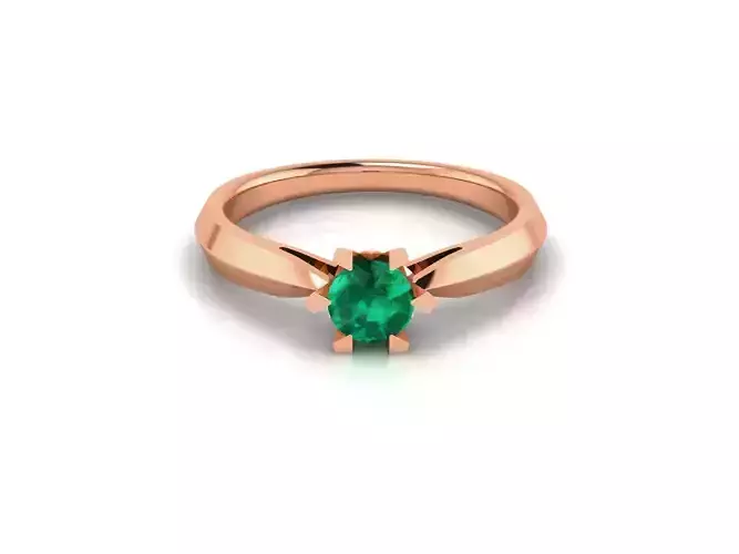 Women solitaire ring 3dm render detail