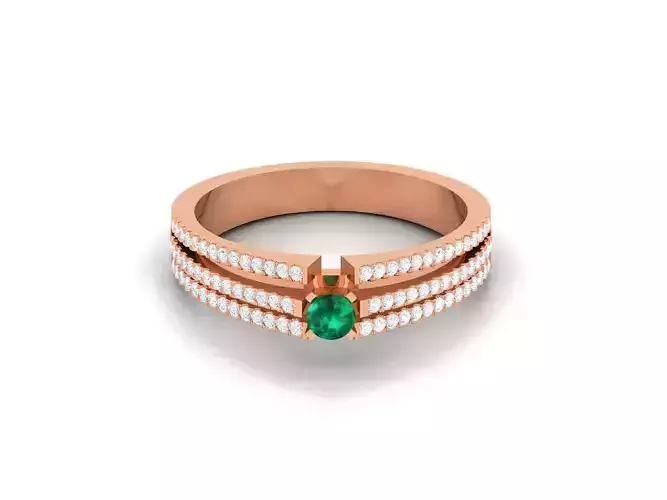 Women solitaire ring 3dm render detail