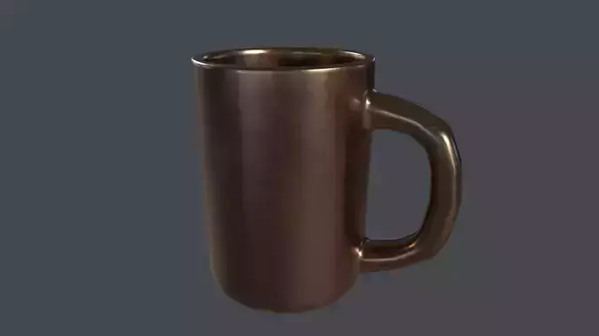 Coffee Cup Copper Version 3D Model