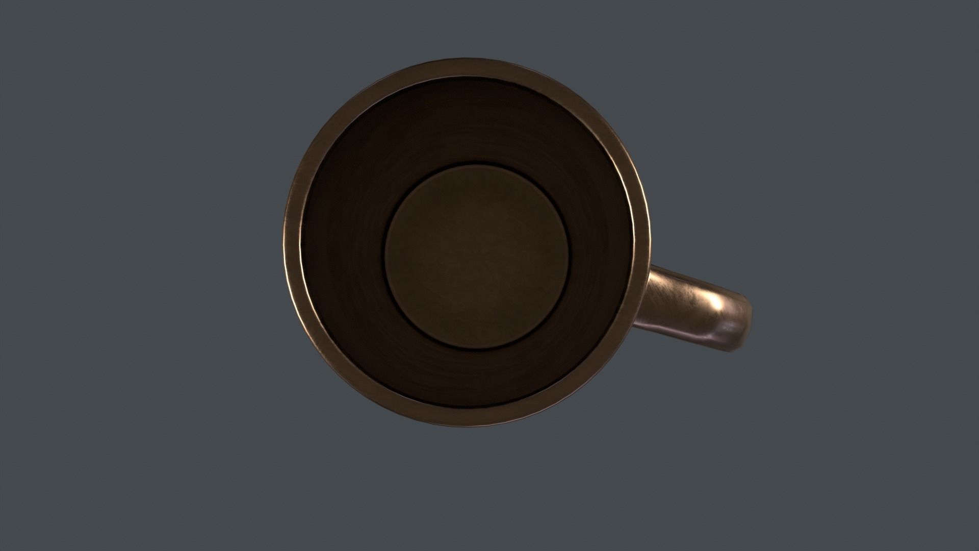 Coffee Cup Copper Version 3D Model Low-poly 3D model_4