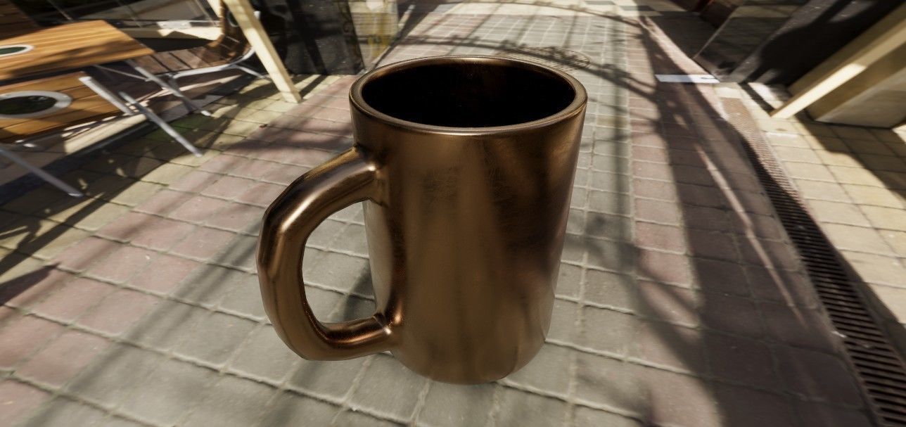 Coffee Cup Copper Version 3D Model Low-poly 3D model_5