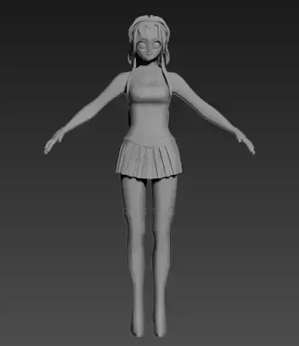 Anime style girl character 