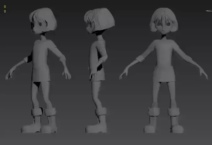 Cartoon style girl character