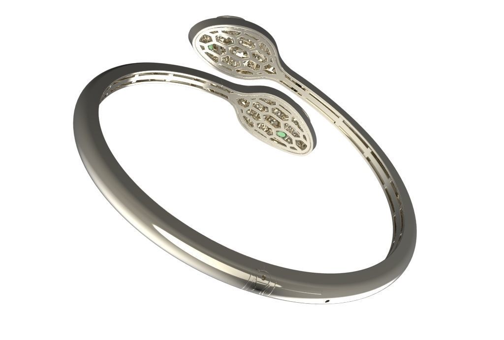 snake bracelet size 16 - 46x56 diameter 3D print model_3