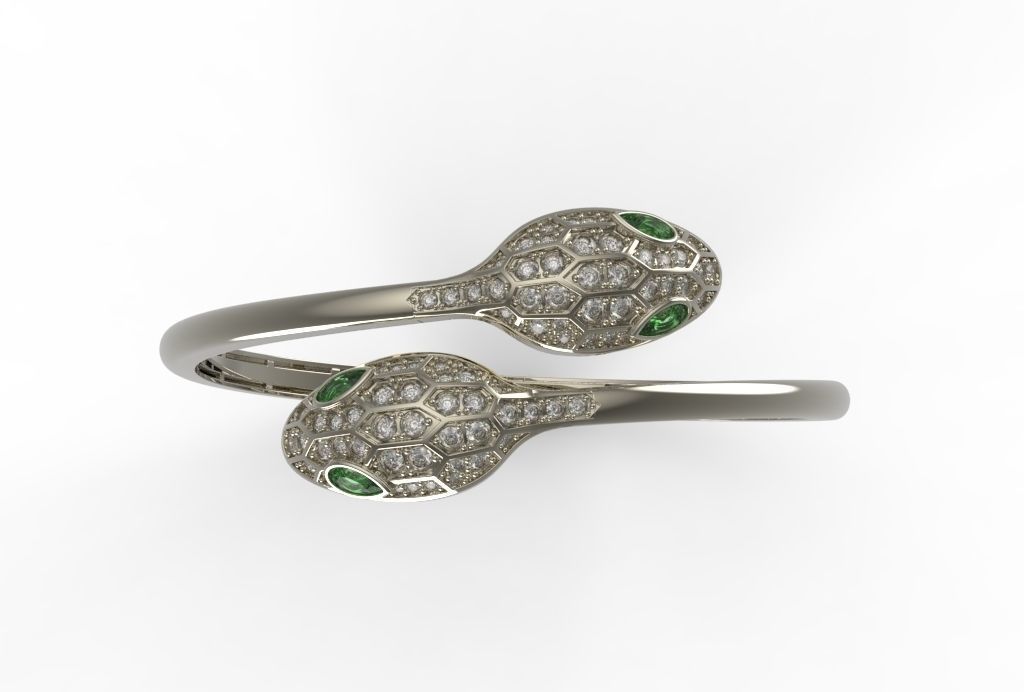 snake bracelet size 16 - 46x56 diameter 3D print model_2